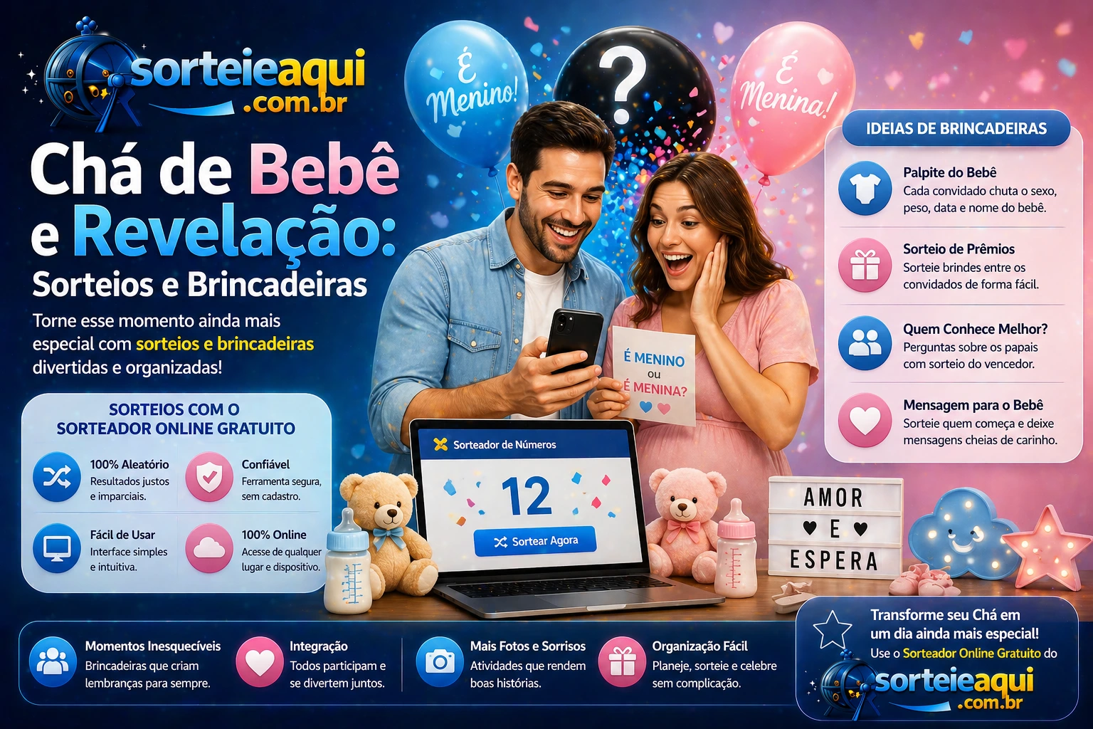 Decoração de chá de bebê com balões