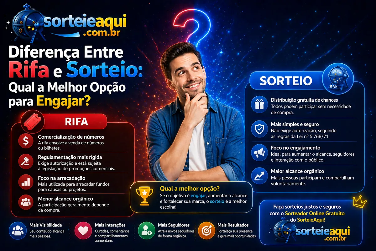 Diferença Entre Rifa e Sorteio: Qual a Melhor Opção para Engajar?